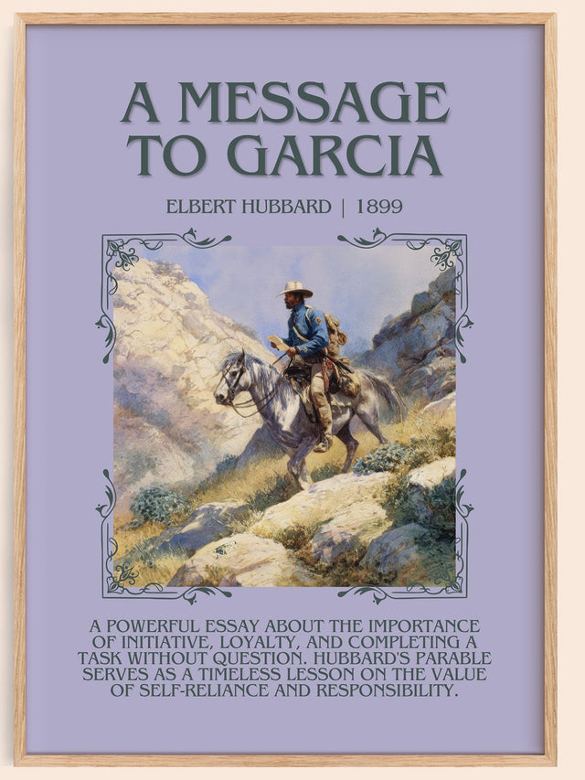 A Message to Garcia Minimalist Book Poster by Elbert Hubbard