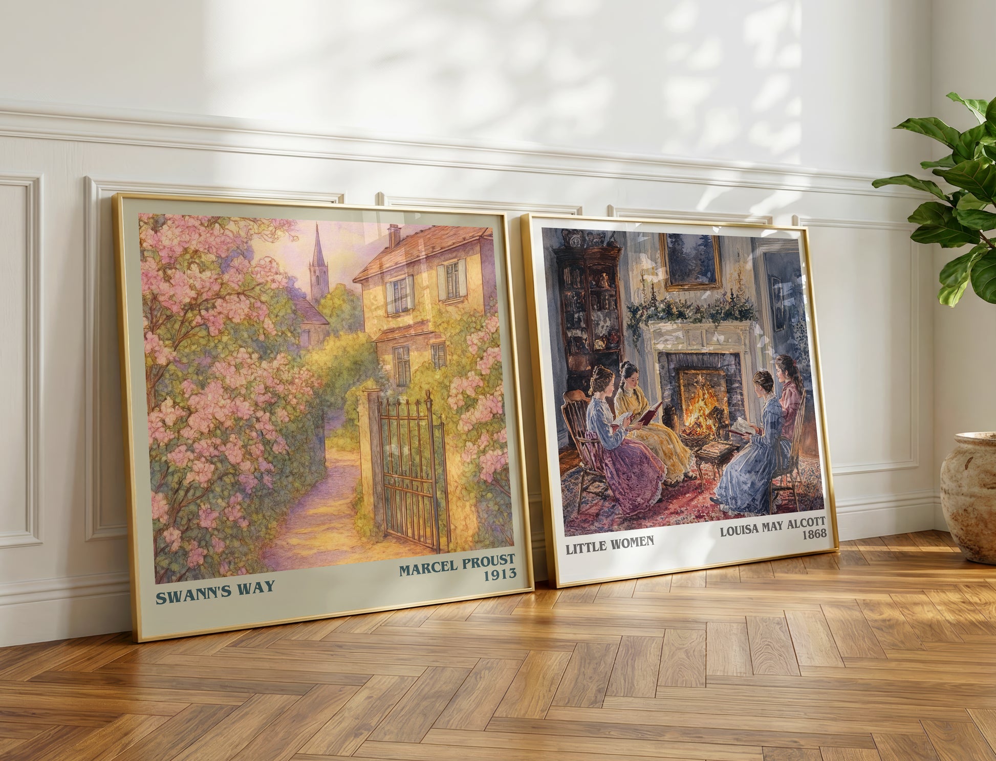 Swann's Way literary print on bookshelf – Marcel Proust fan gift