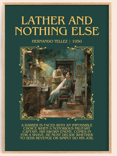 Lather And Nothing Else Minimalist Book Poster by Hernando Tellez – book poster