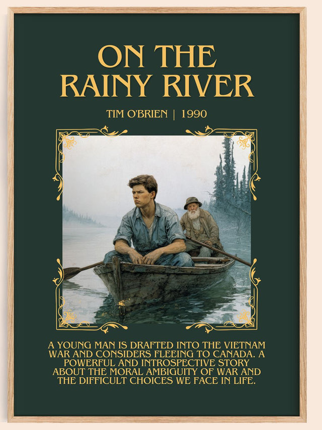 On The Rainy River Minimalist Book Poster by Tim O'Brien