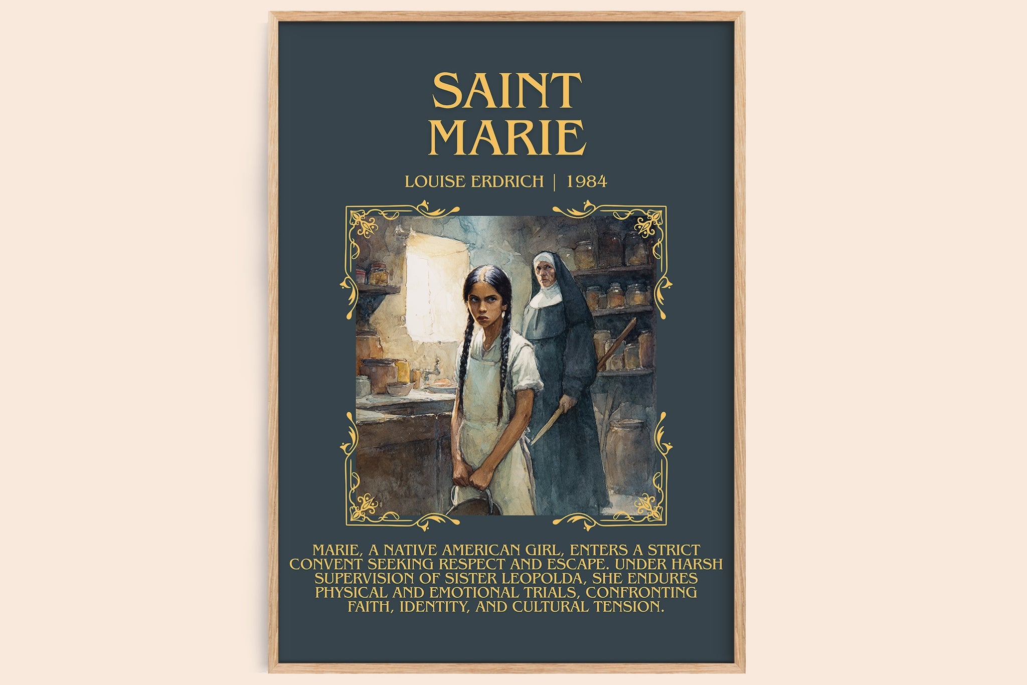 Saint Marie Minimalist Book Poster by Louise Erdrich