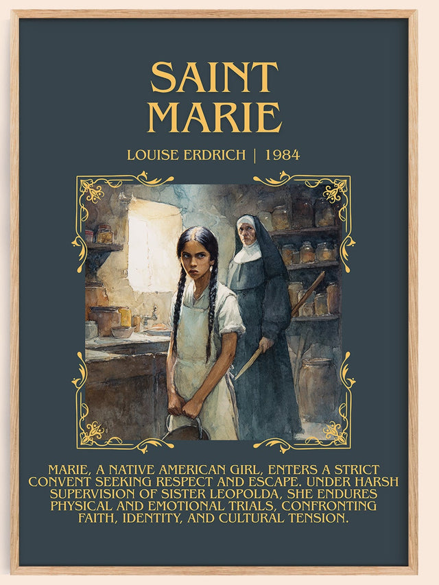 Saint Marie Minimalist Book Poster by Louise Erdrich