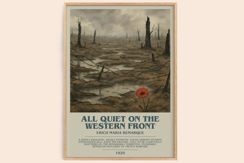 All Quiet On The Western Front Bookish Wall Art by E. Remarque (Modern style)