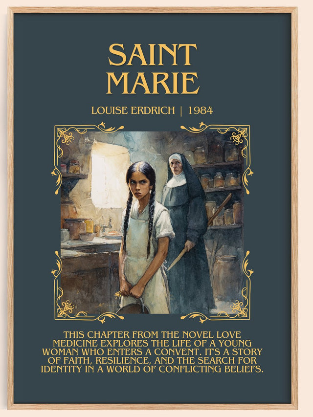 Saint Marie Minimalist Book Poster by Louise Erdrich