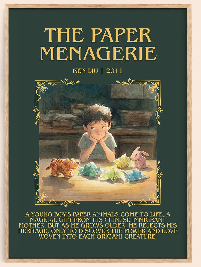 The Paper Menagerie Minimalist Book Poster by Ken Liu
