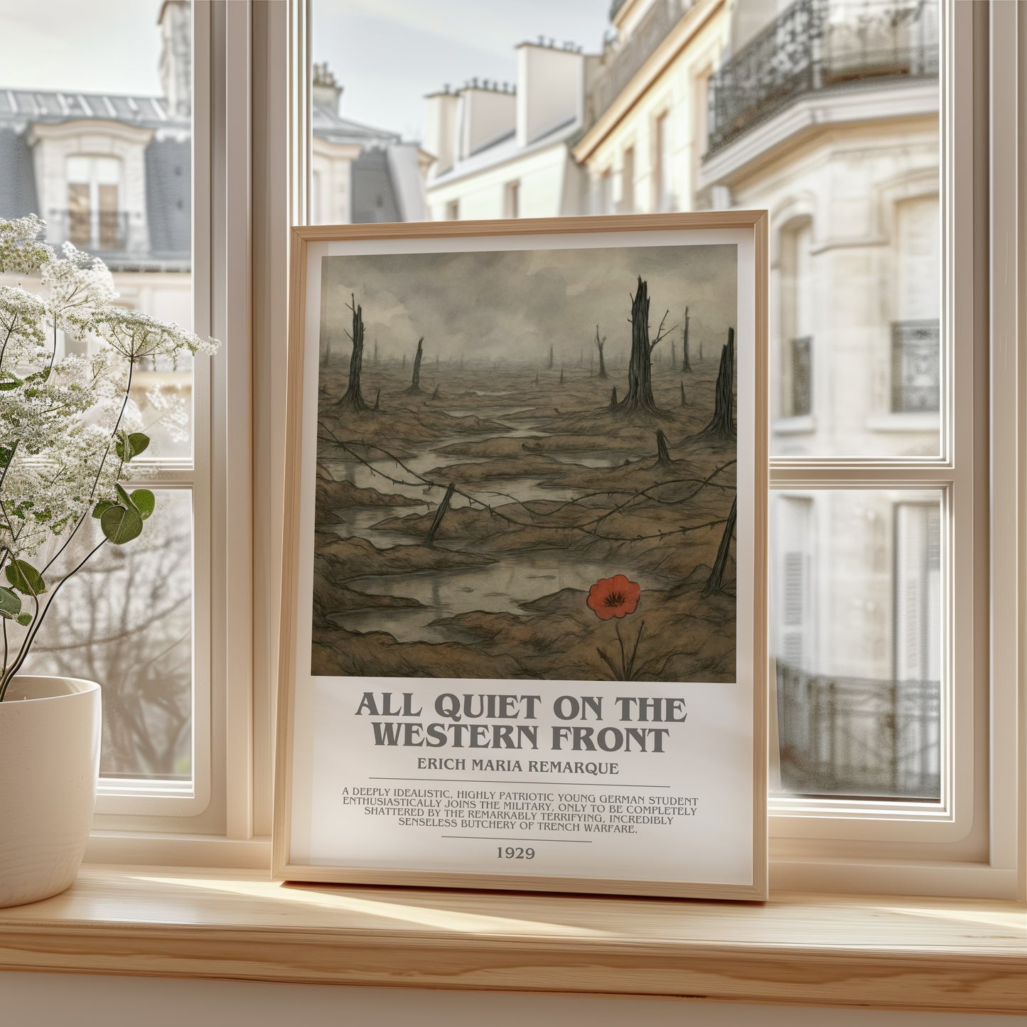 All Quiet On The Western Front bookish poster colour and style options – Erich Maria Remarque book art