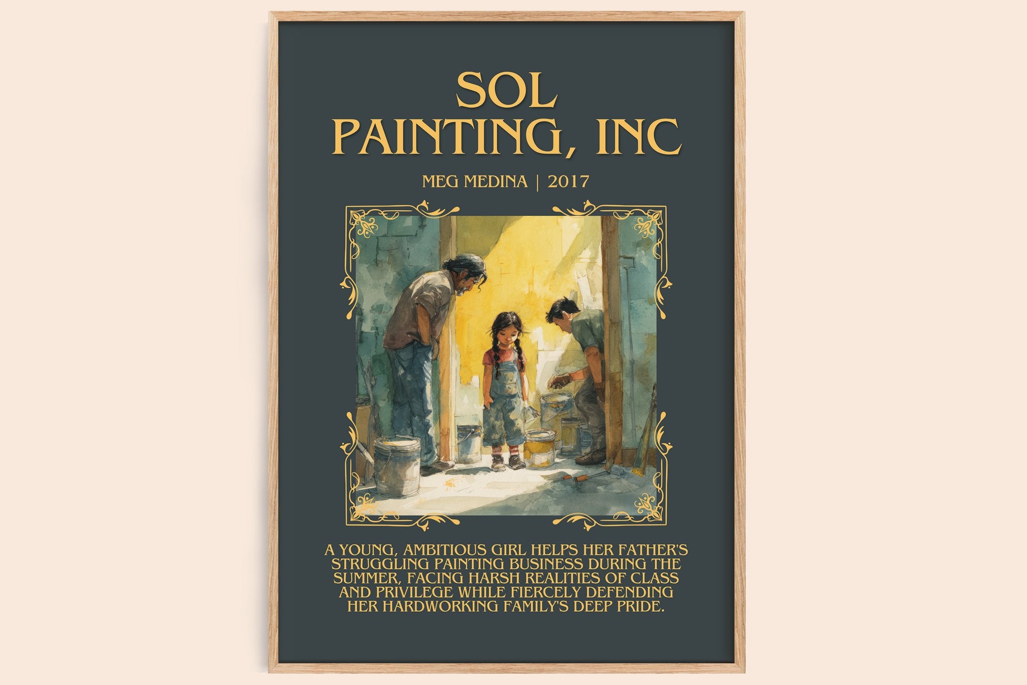 Sol Painting, Inc Minimalist Book Poster by Meg Madina