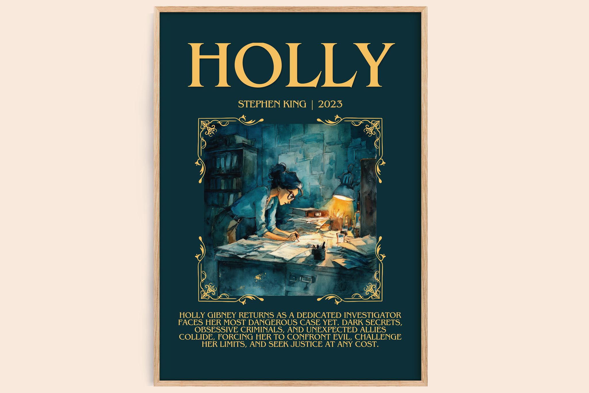 Holly Minimalist Book Poster by Stephen King