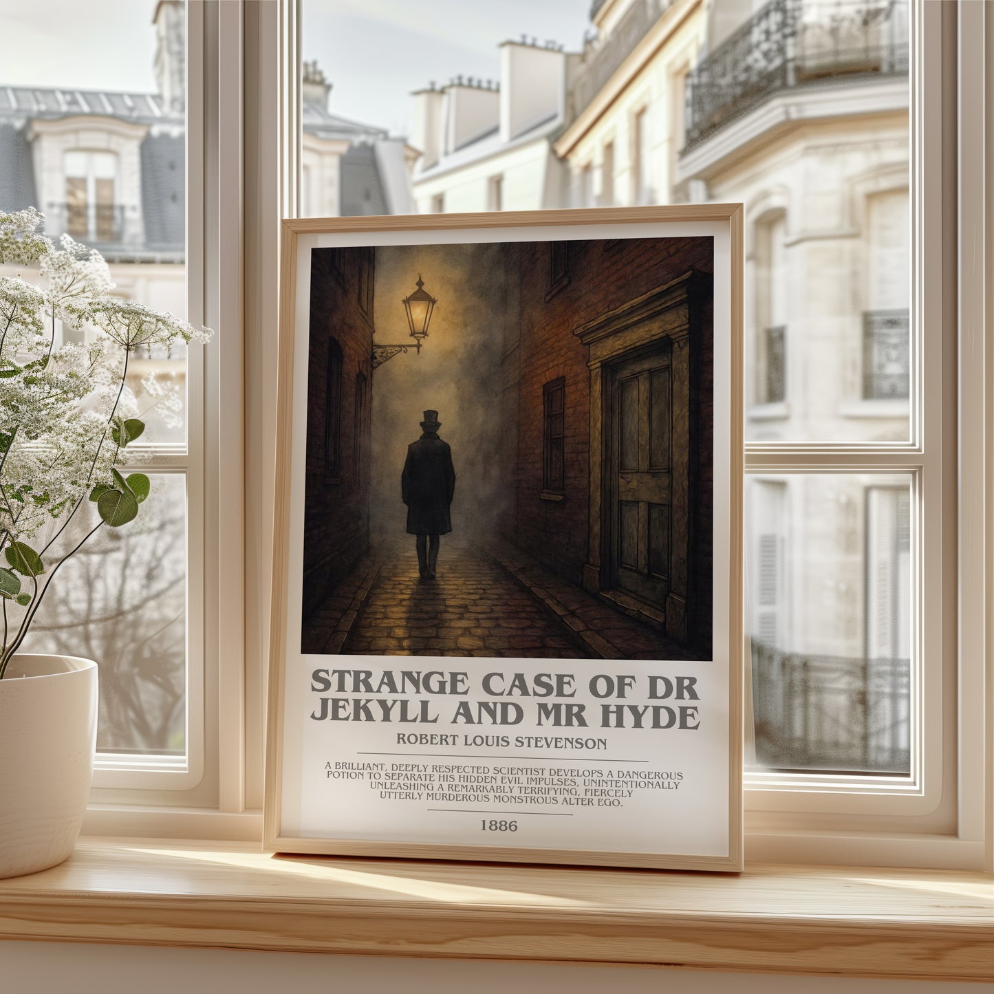 Strange Case Of Dr Jekyll And Mr Hyde bookish poster colour and style options – Robert Louis Stevenson book art