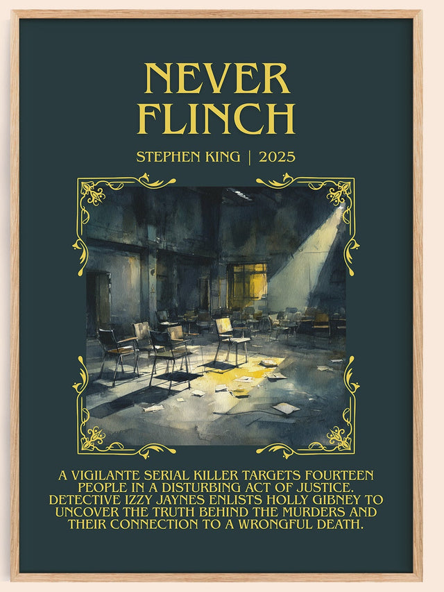 Never Flinch Minimalist Book Poster by Stephen King