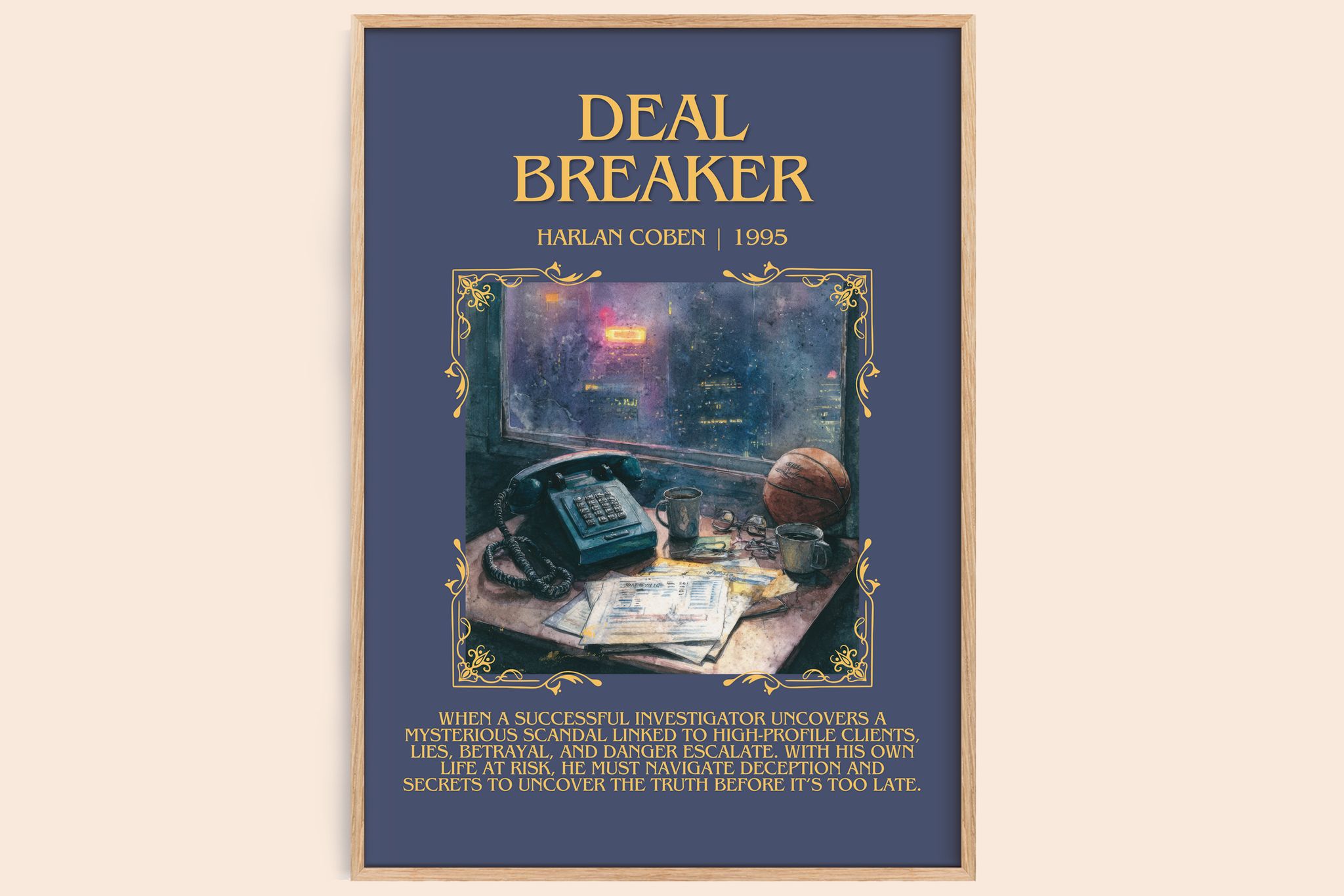 Deal Breaker Minimalist Book Poster by Harlan Coben
