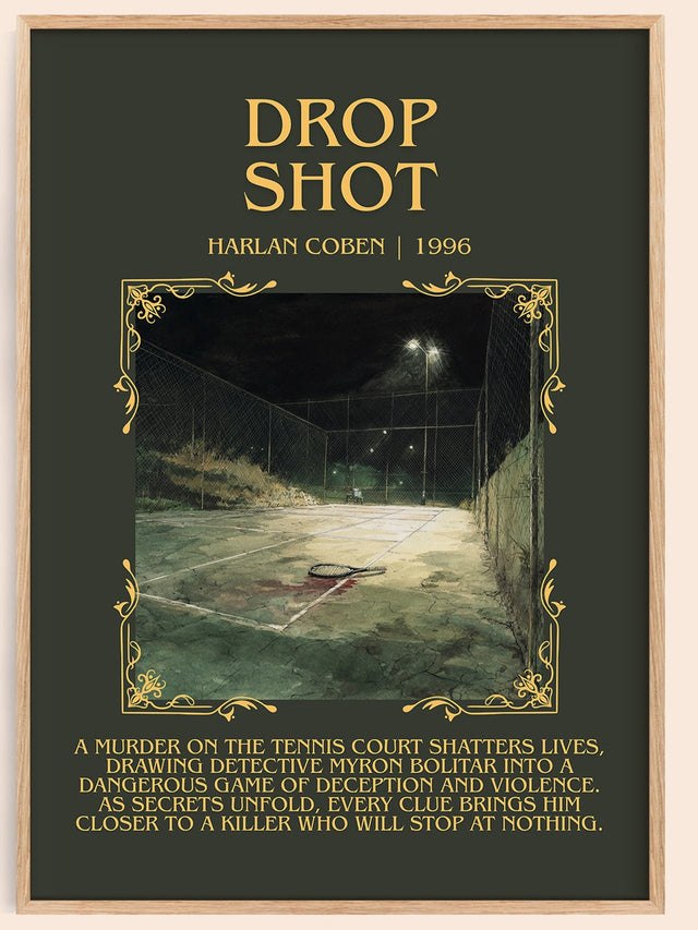 Drop Shot Minimalist Book Poster by Harlan Coben