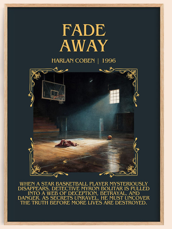 Fade Away Minimalist Book Poster by Harlan Coben – book poster