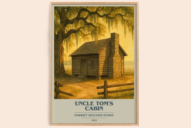 Uncle Tom's Cabin Book Cover Poster by Harriet Beecher Stowe (Modern Minimalist style)