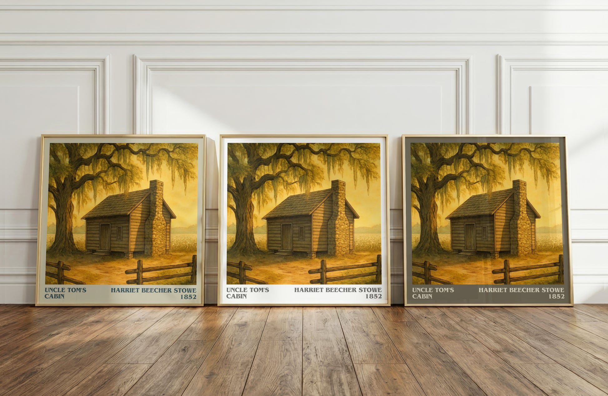 Uncle Tom's Cabin literary art print colour and style options – Harriet Beecher Stowe book art