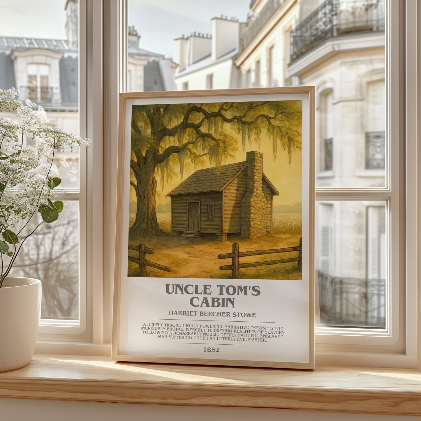 Uncle Tom's Cabin bookish poster colour and style options – Harriet Beecher Stowe book art