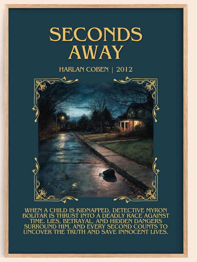 Seconds Away Minimalist Book Poster by Harlan Coben