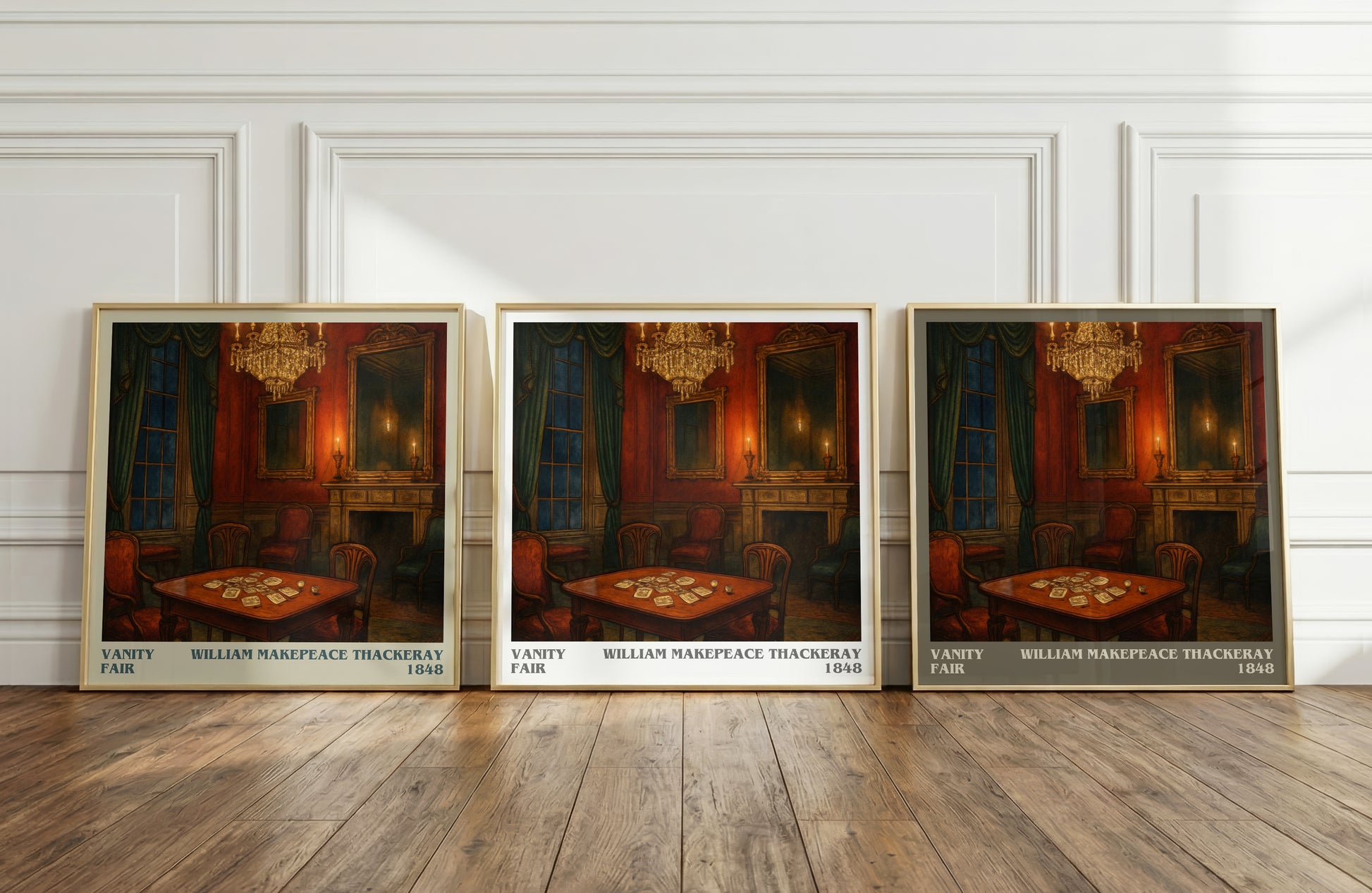 Vanity Fair literary art print colour and style options – William Makepeace Thackeray book art
