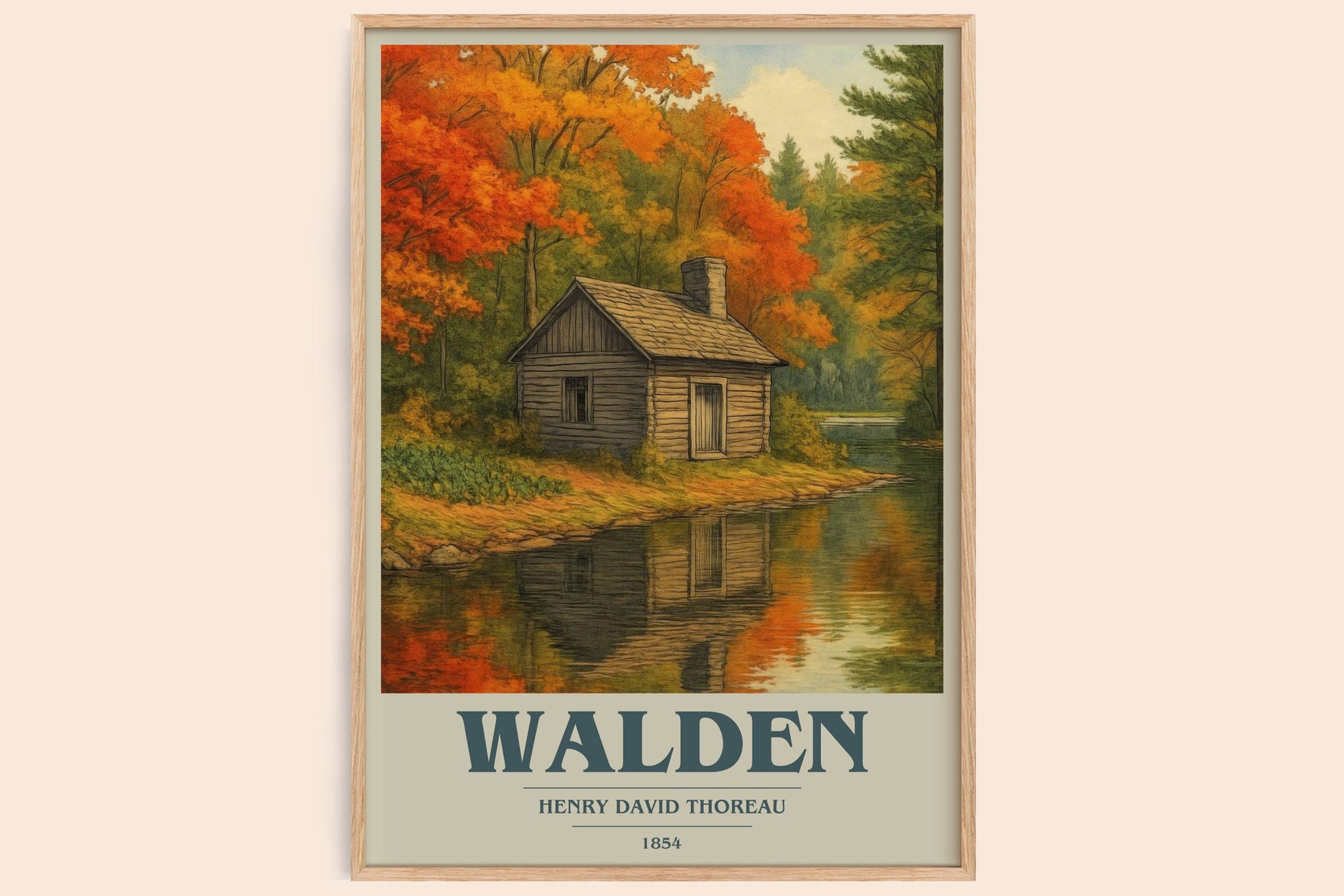 Walden Book Cover Poster by Henry David Thoreau
