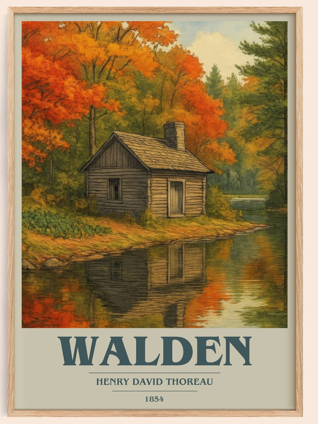 Walden Book Cover Poster by Henry David Thoreau