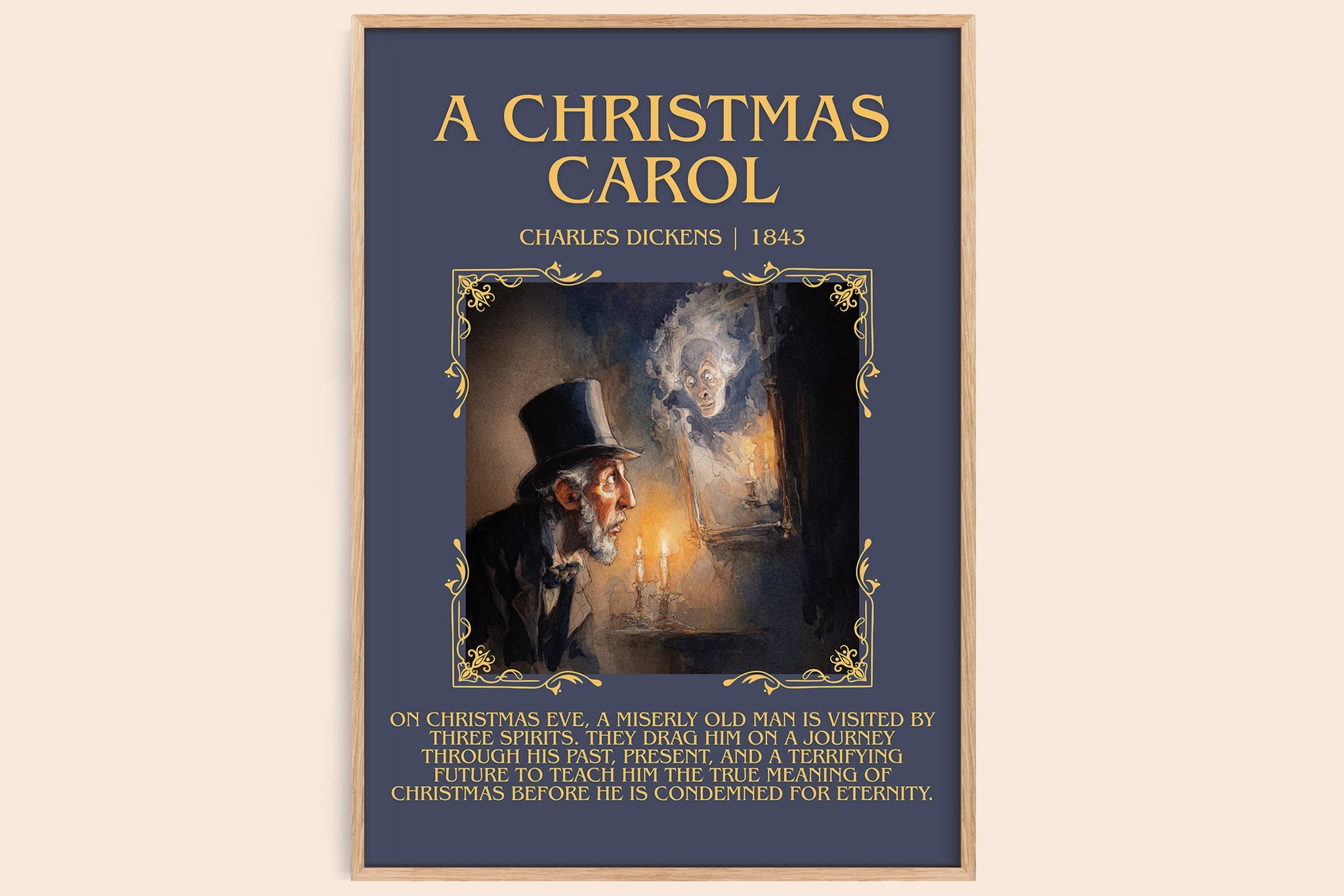 A Christmas Carol Minimalist Book Poster by Charles Dickens