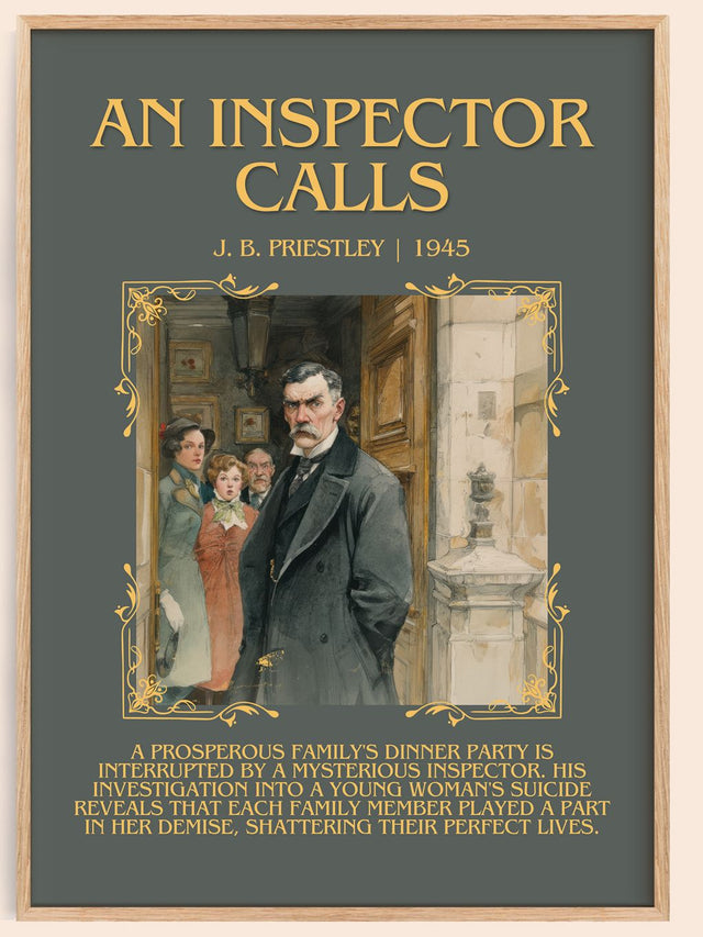 An Inspector Calls Minimalist Book Poster by J. B. Priestley