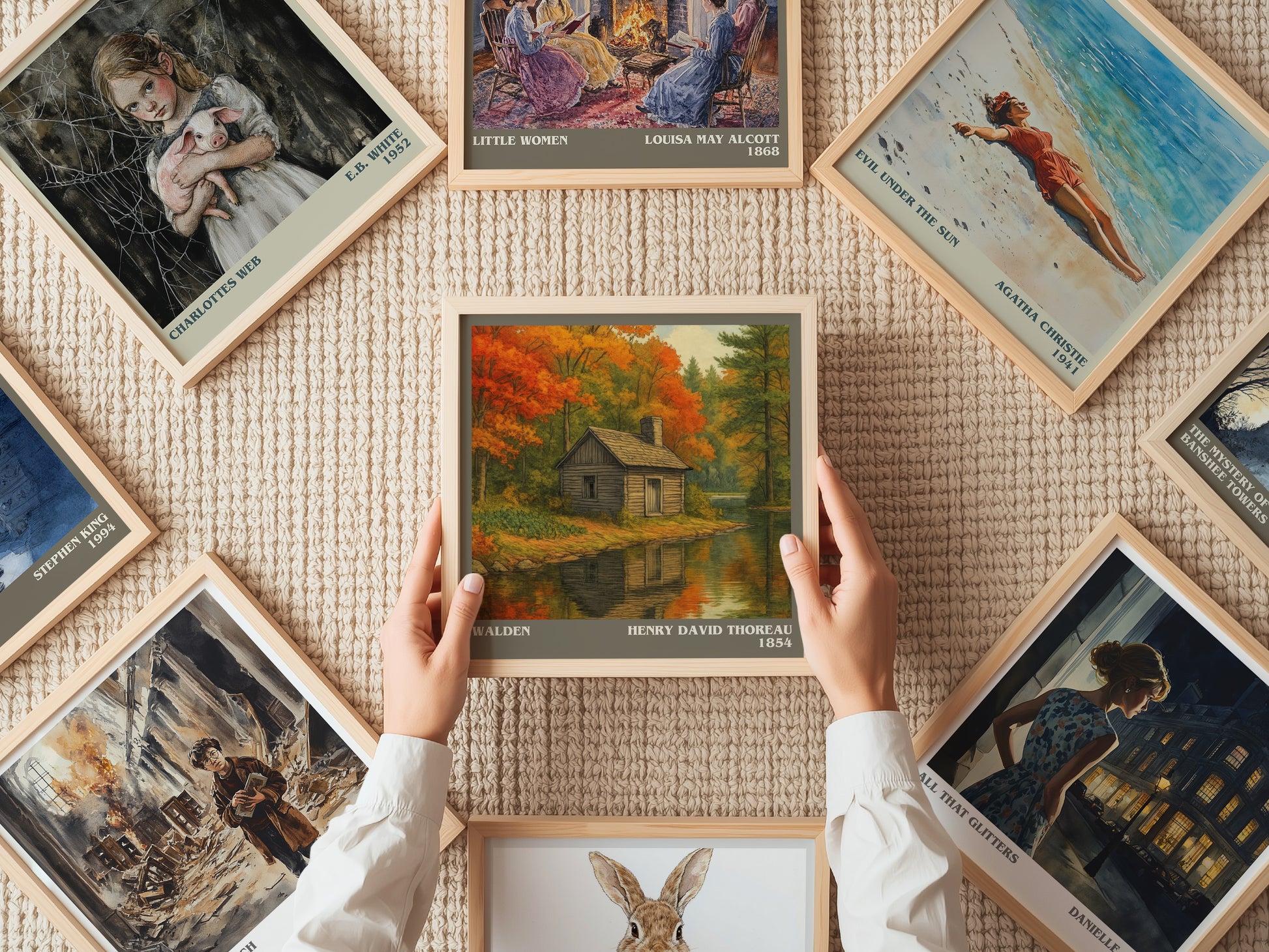 Walden literary book poster framed on wall – non fiction wall art