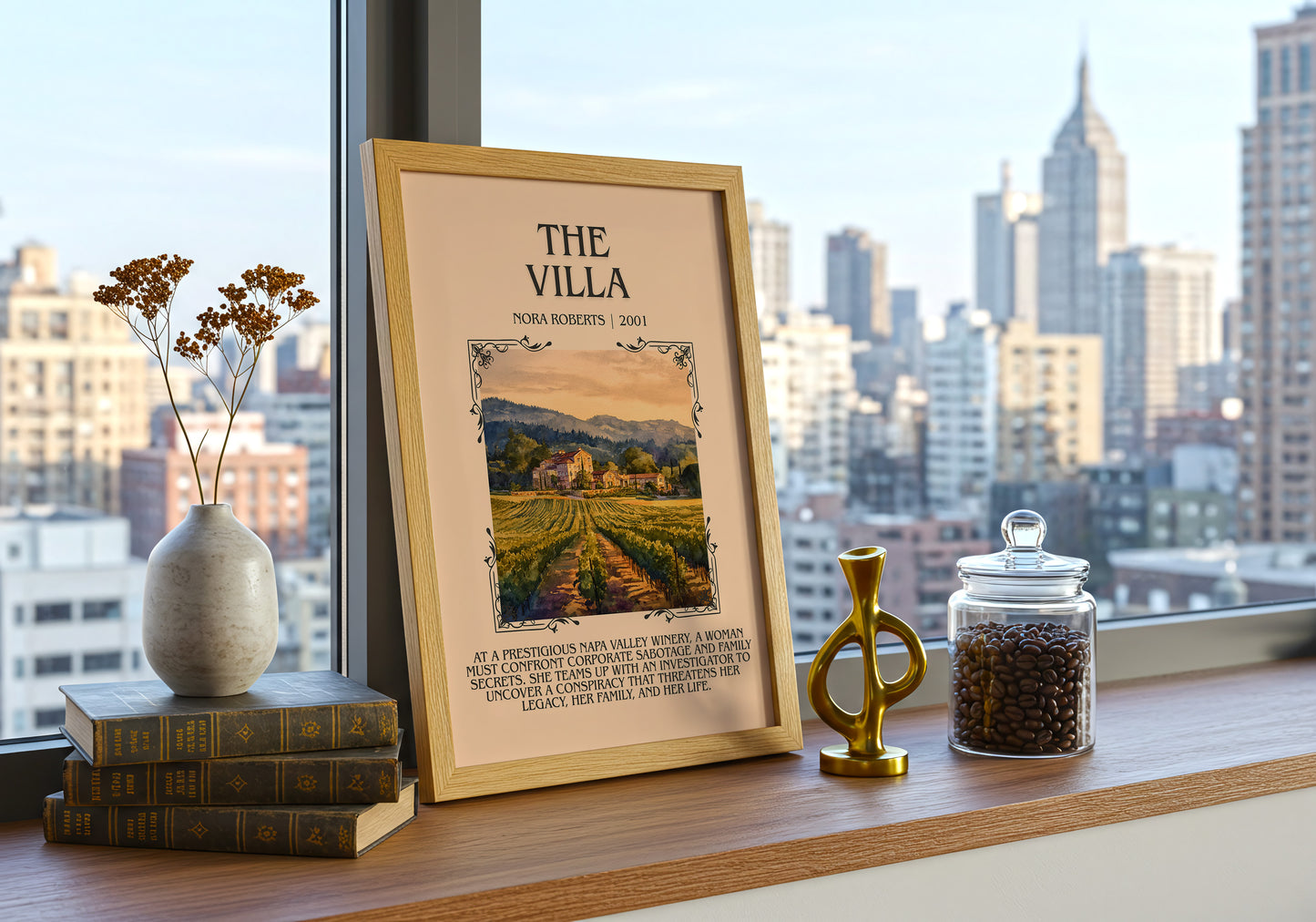 The Villa minimalist poster paper finish options – matte satin gloss