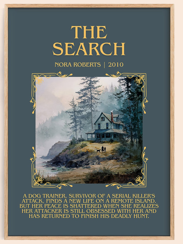 The Search Minimalist Book Poster by Nora Roberts