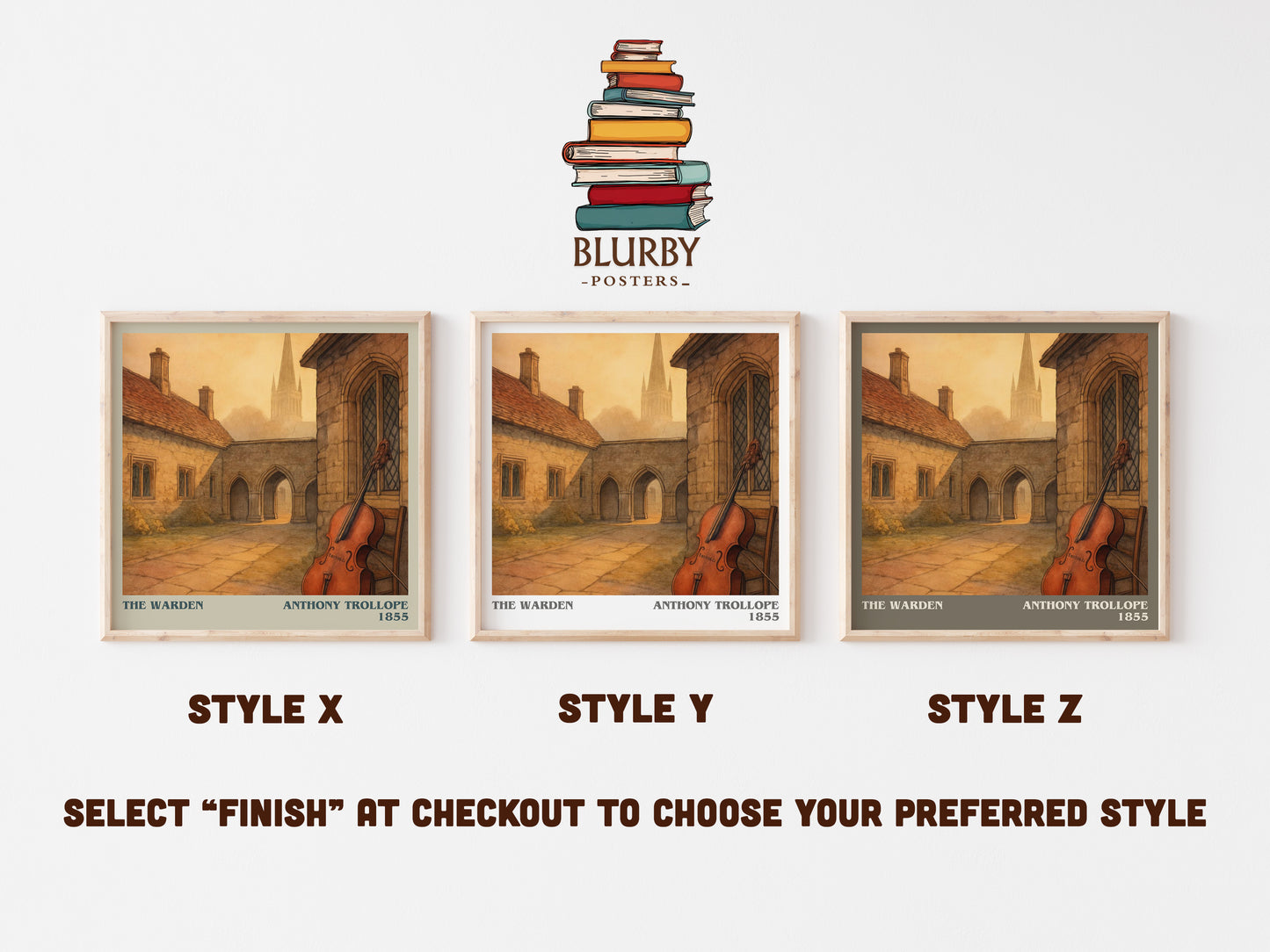 The Warden literary print in frame leaning in hallway – classic literature wall art