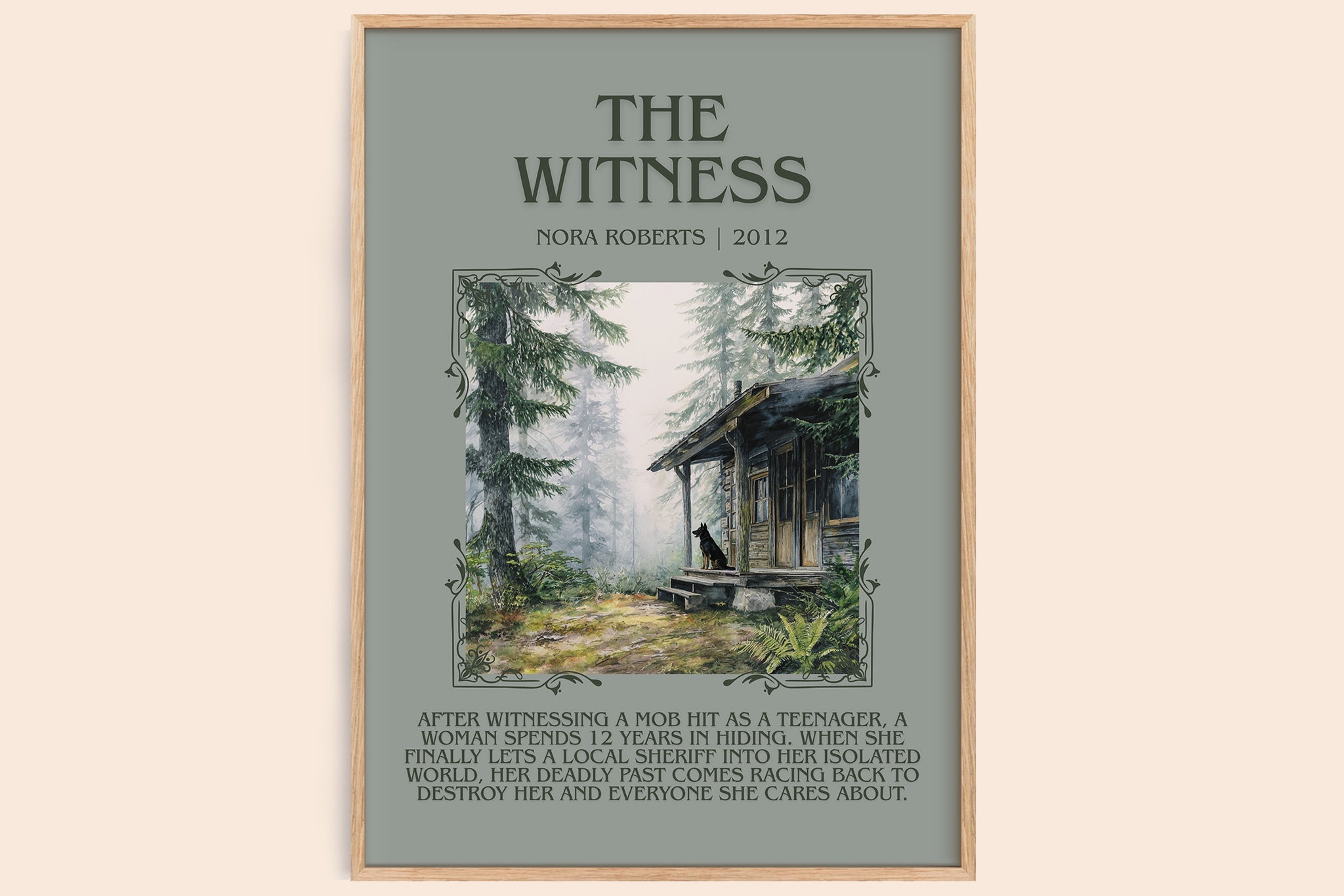 The Witness Minimalist Book Poster by Nora Roberts