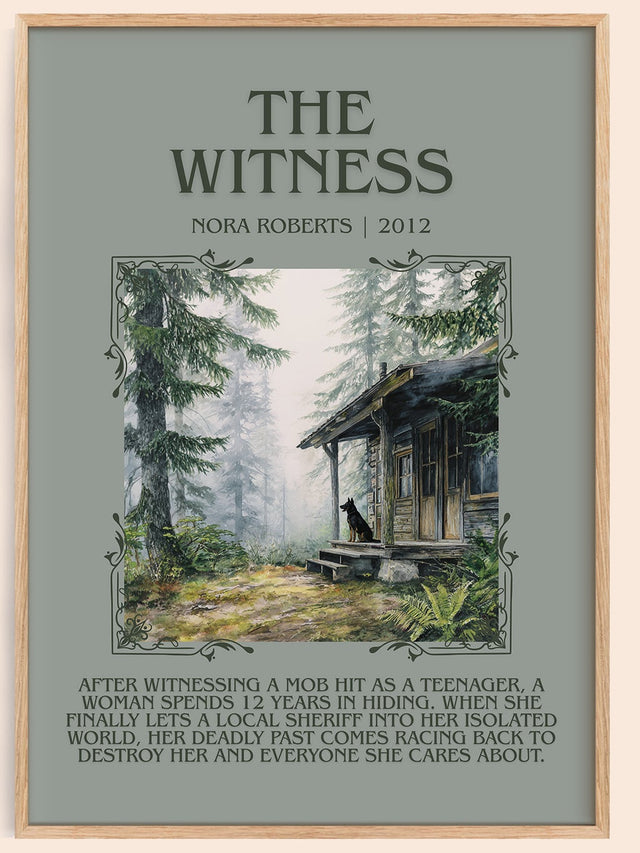 The Witness Minimalist Book Poster by Nora Roberts