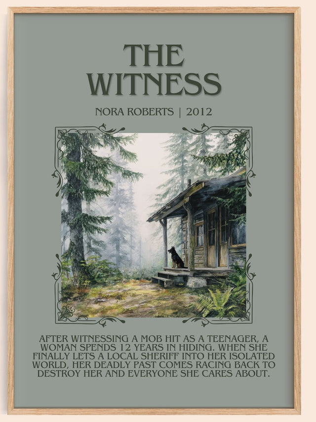The Witness Minimalist Book Poster by Nora Roberts