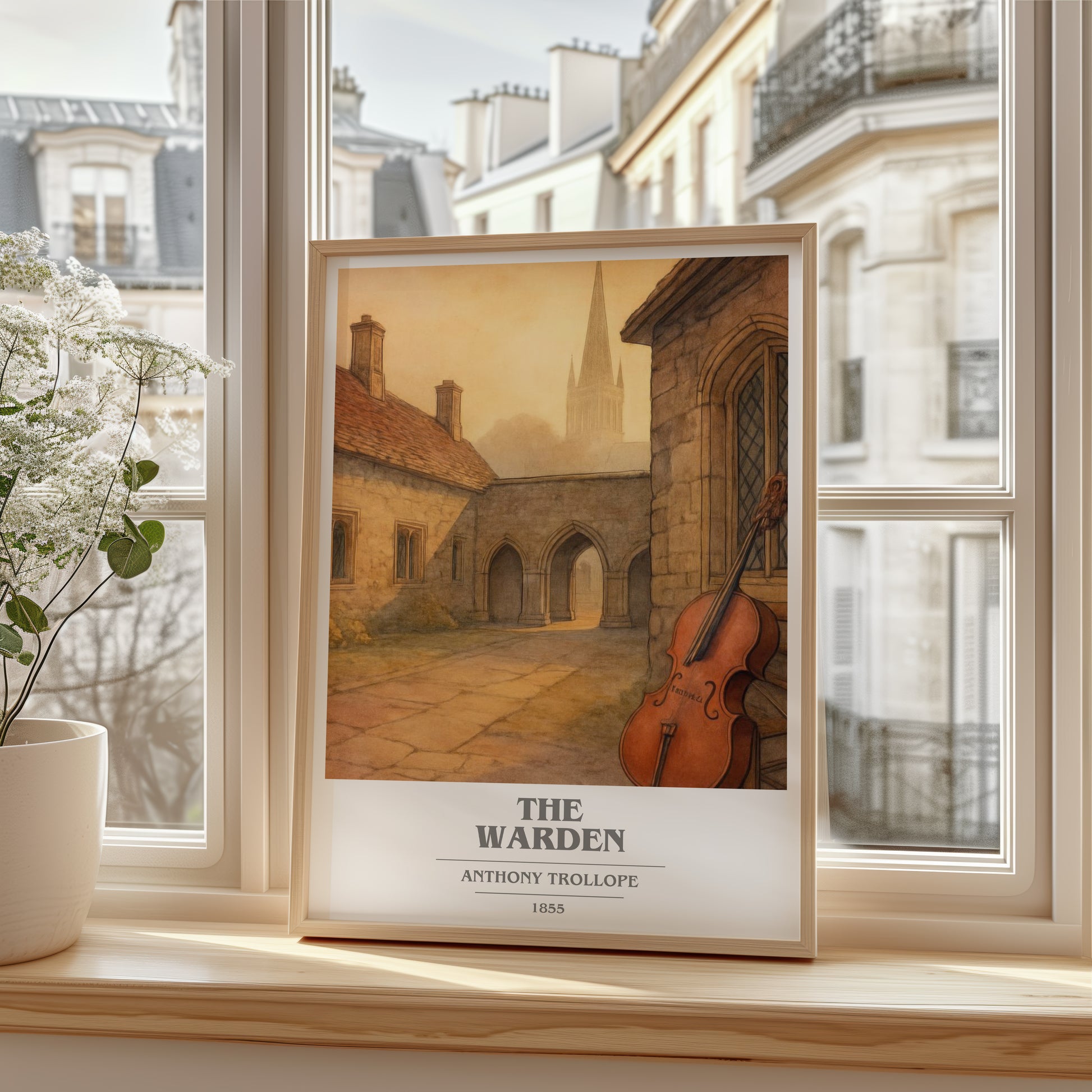 The Warden book cover poster colour and style options – Anthony Trollope book art