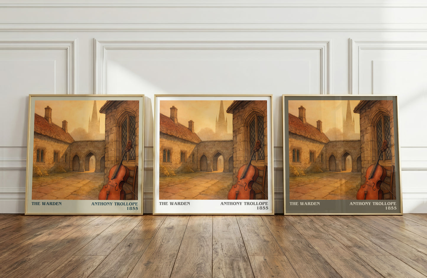 The Warden literary art print colour and style options – Anthony Trollope book art