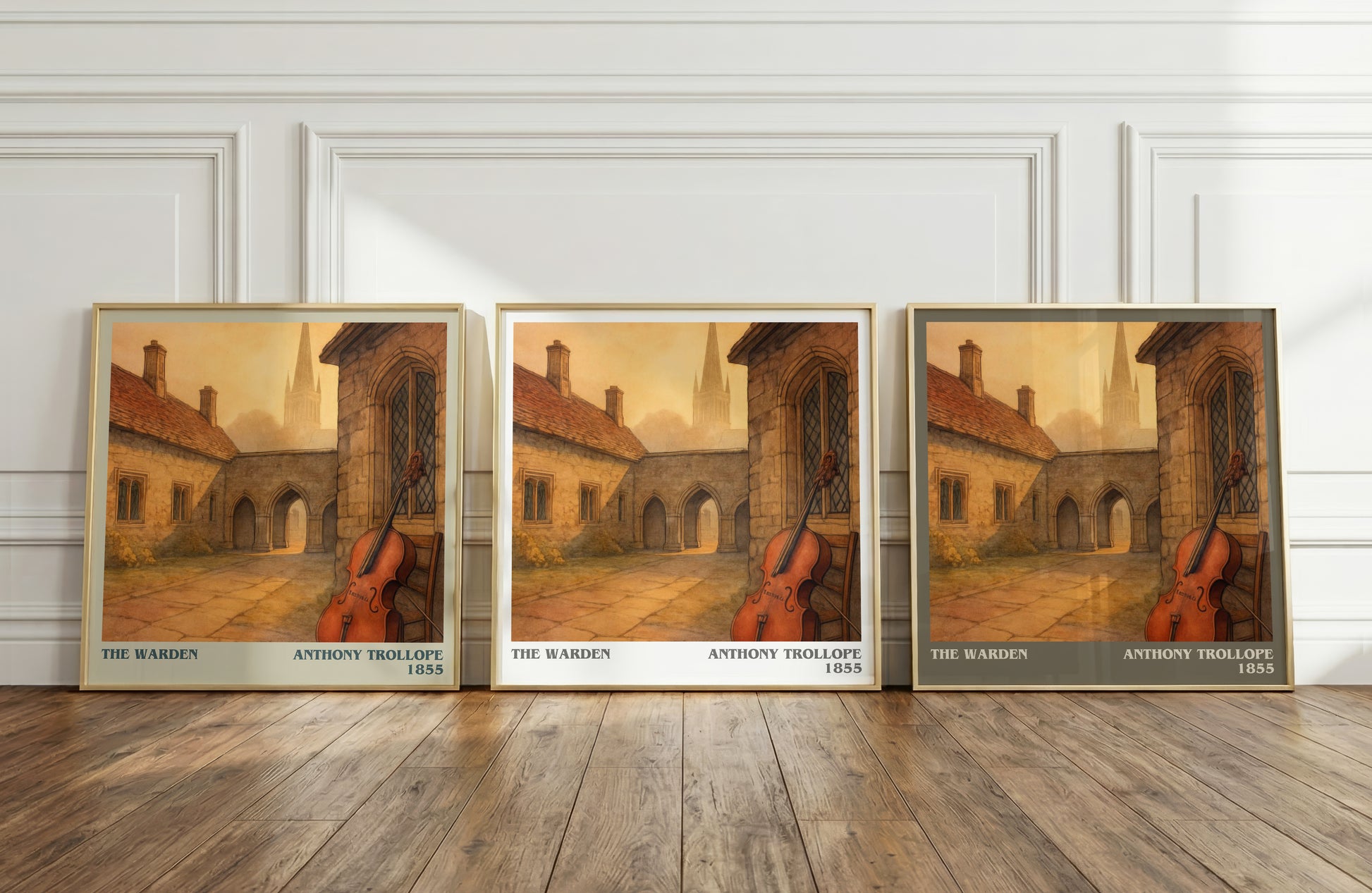 The Warden literary art print colour and style options – Anthony Trollope book art