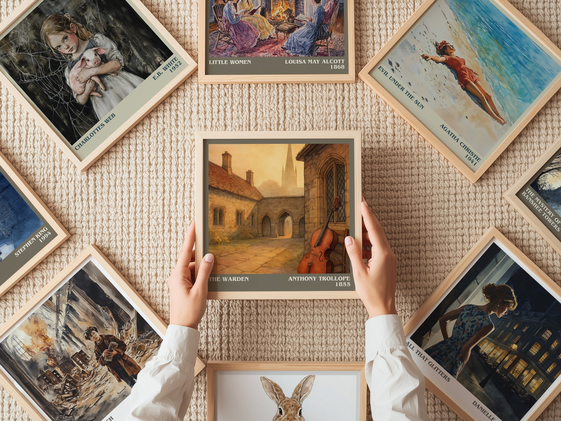 The Warden literary book poster framed on wall – classic literature wall art