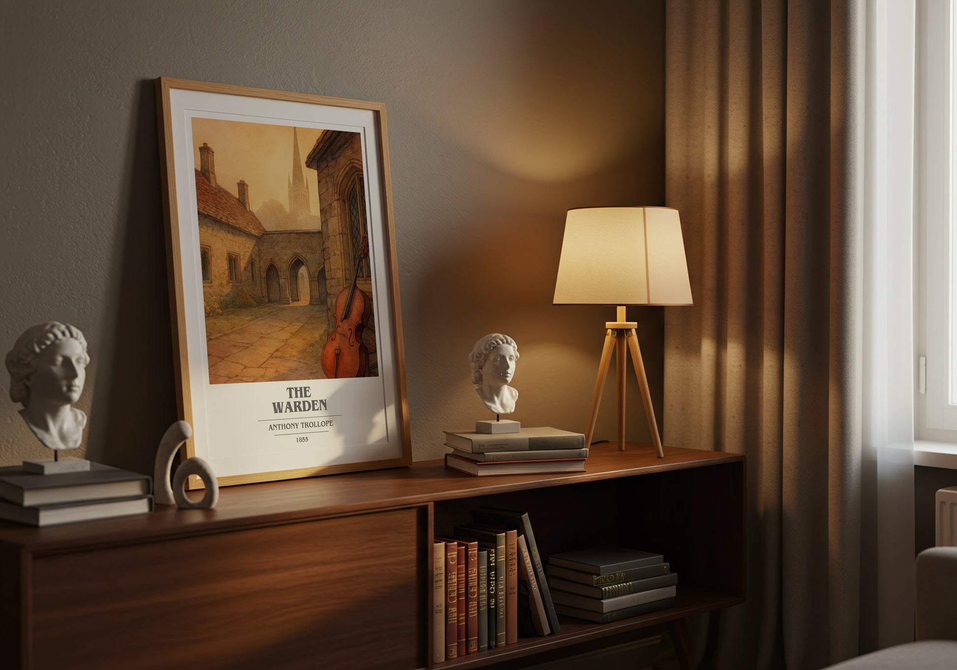The Warden book cover book poster framed on wall – classic literature wall art