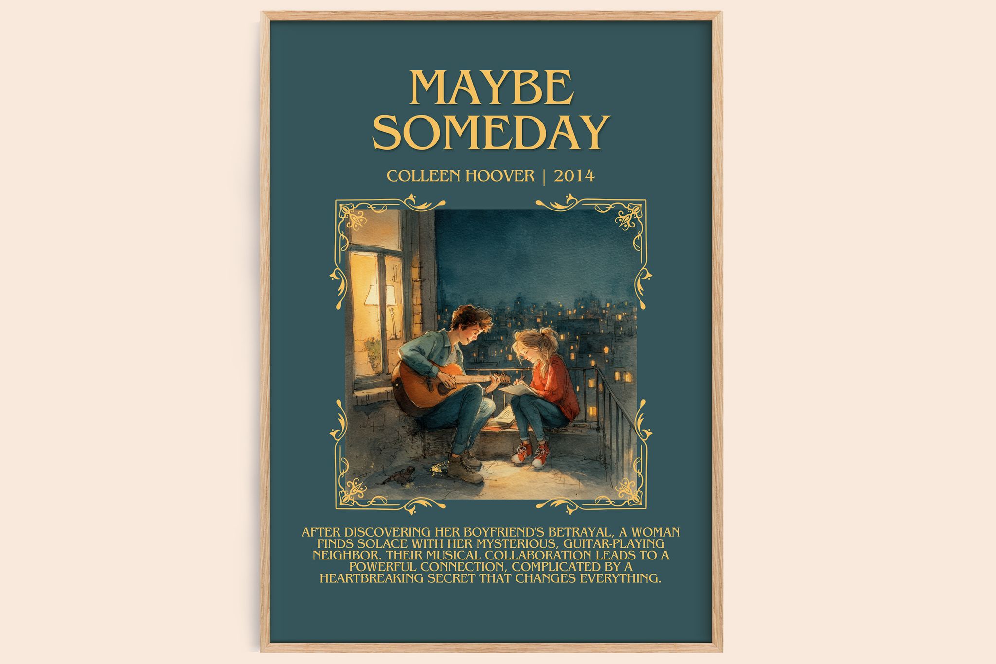 Maybe Someday Minimalist Book Poster by Colleen Hoover