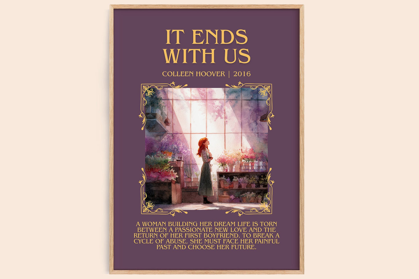 It Ends with Us Minimalist Book Poster by Colleen Hoover