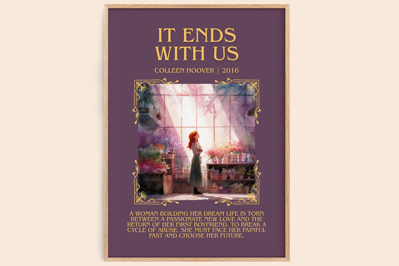 It Ends with Us Minimalist Book Poster by Colleen Hoover