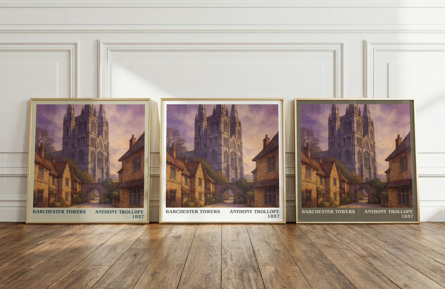 Barchester Towers literary art print colour and style options – Anthony Trollope book art
