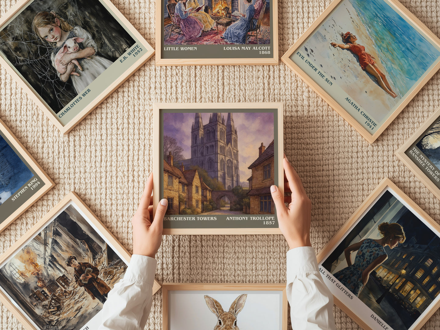Barchester Towers literary book poster framed on wall – classic literature wall art