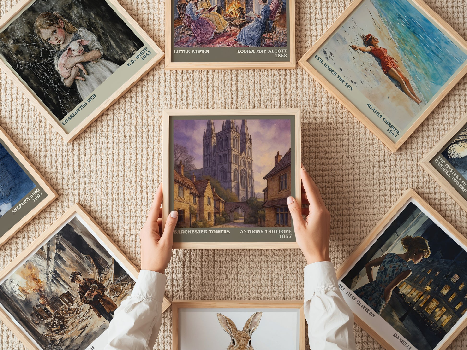 Barchester Towers literary book poster framed on wall – classic literature wall art