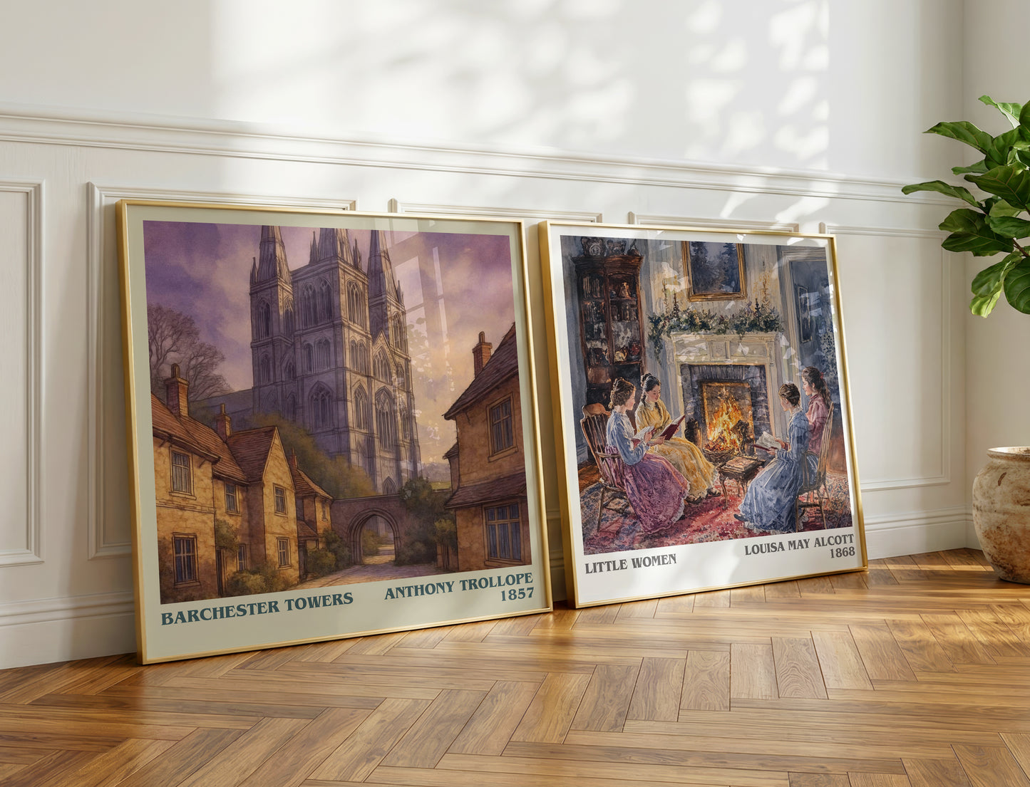 Barchester Towers literary print on bookshelf – Anthony Trollope fan gift