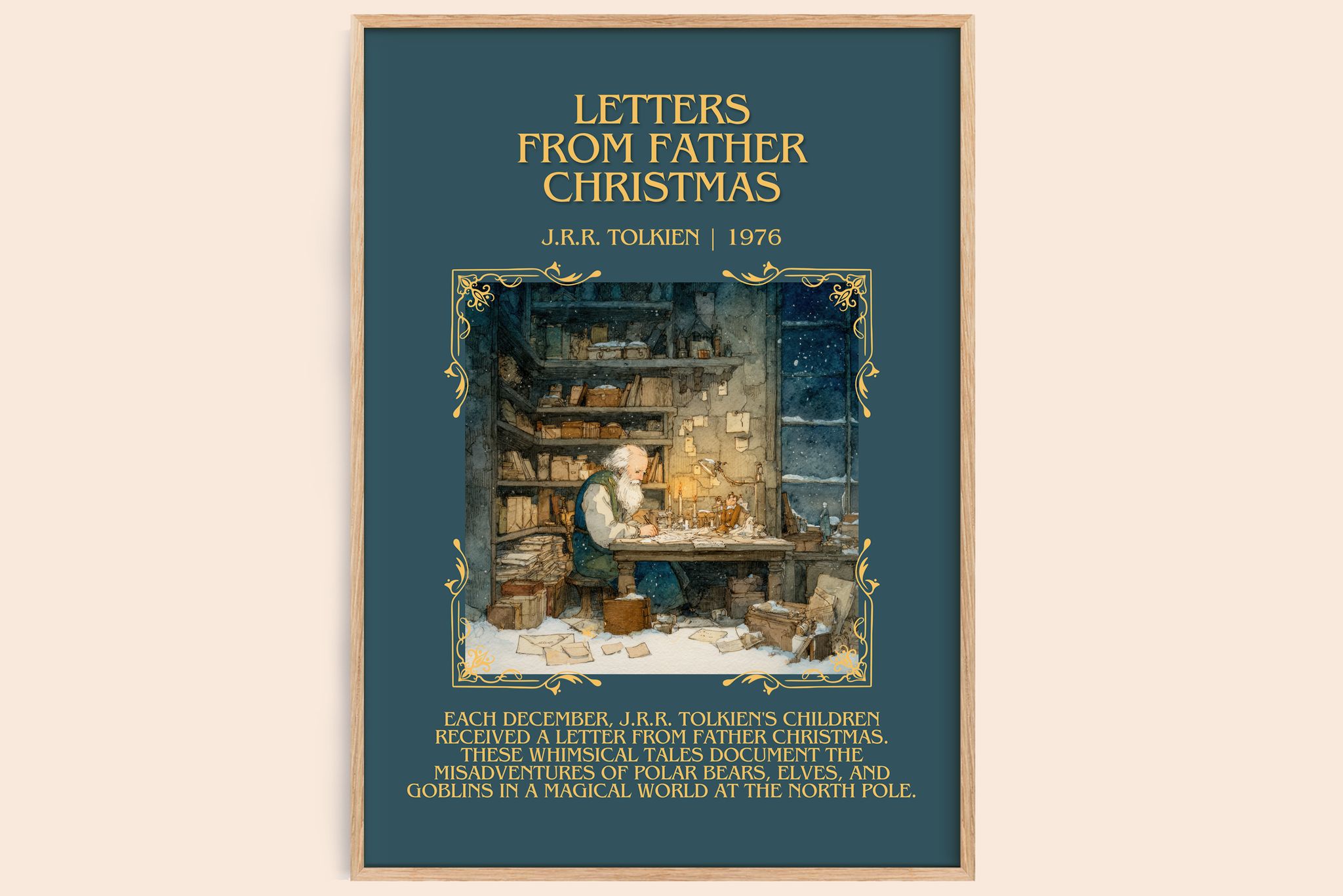 Letters from Father Christmas Minimalist Book Poster by J. Tolkien