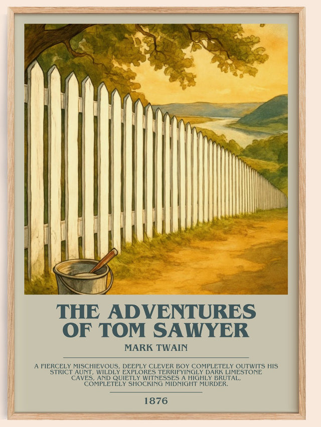 The Adventures Of Tom Sawyer Bookish Wall Art by Mark Twain