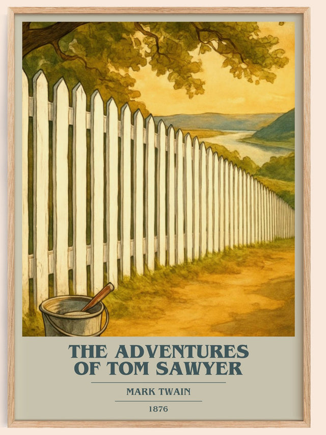 The Adventures Of Tom Sawyer Book Cover Poster by Mark Twain