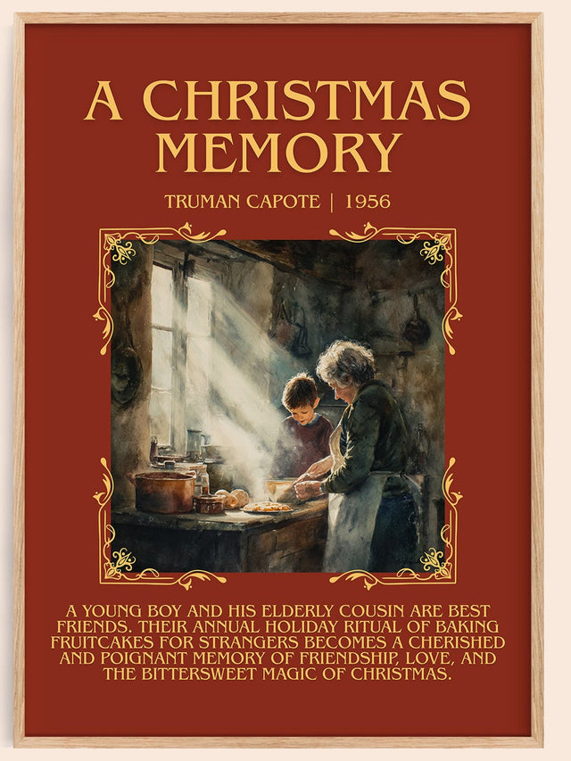 A Christmas Memory Minimalist Book Poster by Truman Capote