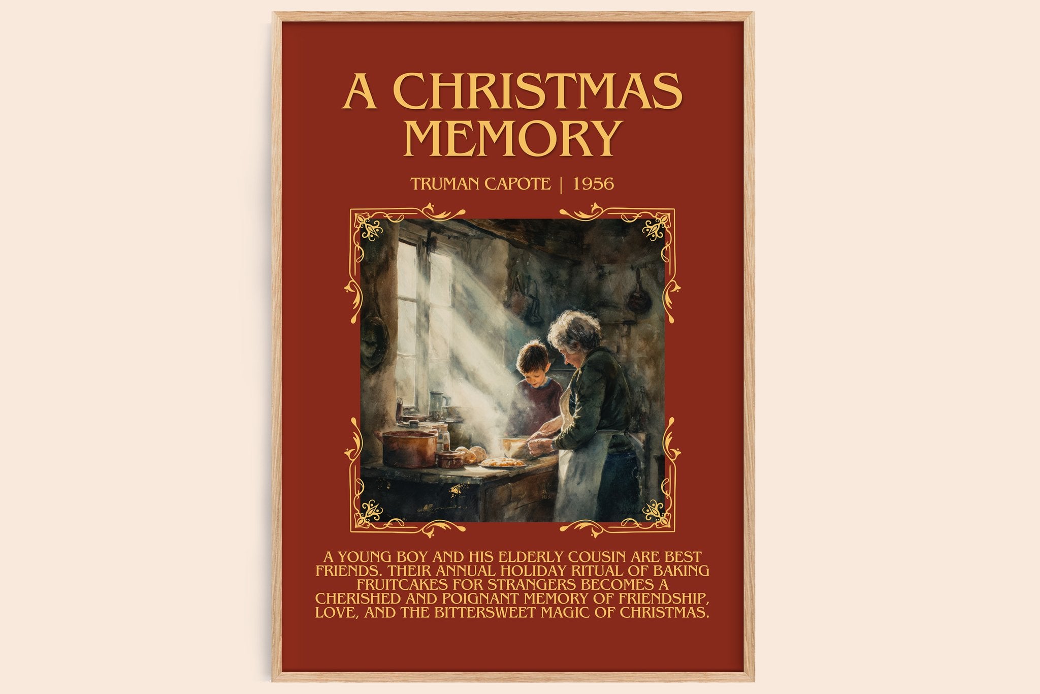A Christmas Memory Minimalist Book Poster by Truman Capote